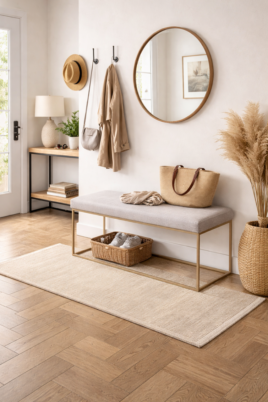 Tubelle Light Collection Entryway Bench 29-117-POUF