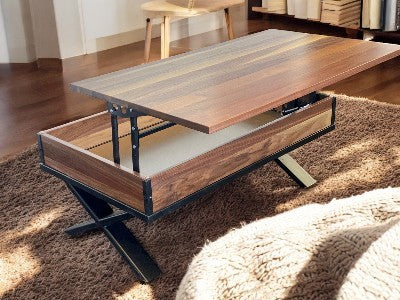 Collection X Table de centre Lift Up Noyer