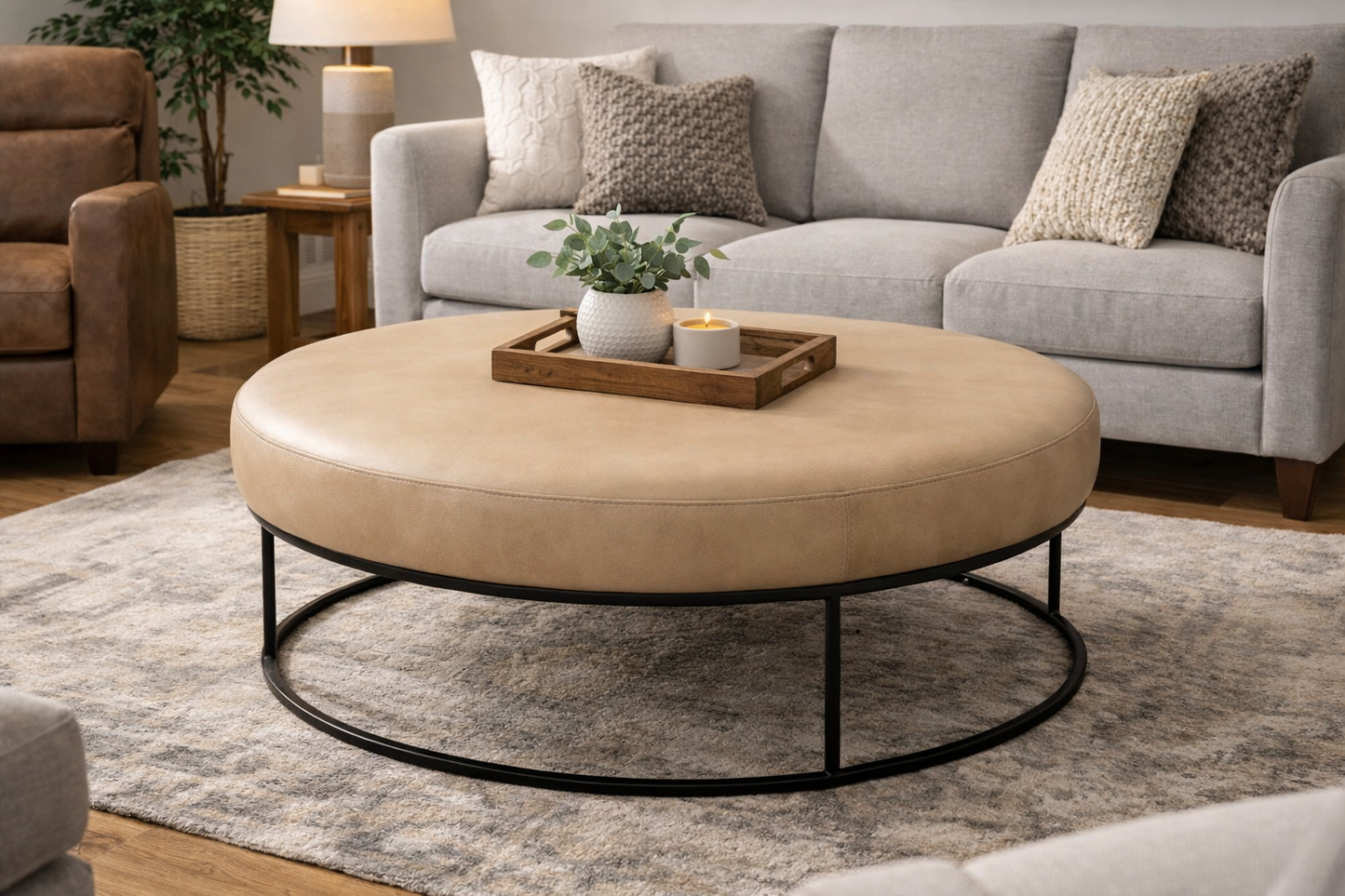 Tubelle Light Ottoman Collection 29-204-POUF