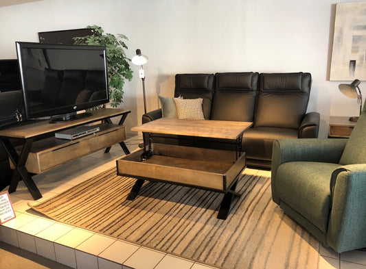 Collection X Meuble Télé & Table de centre Lift up Merisier