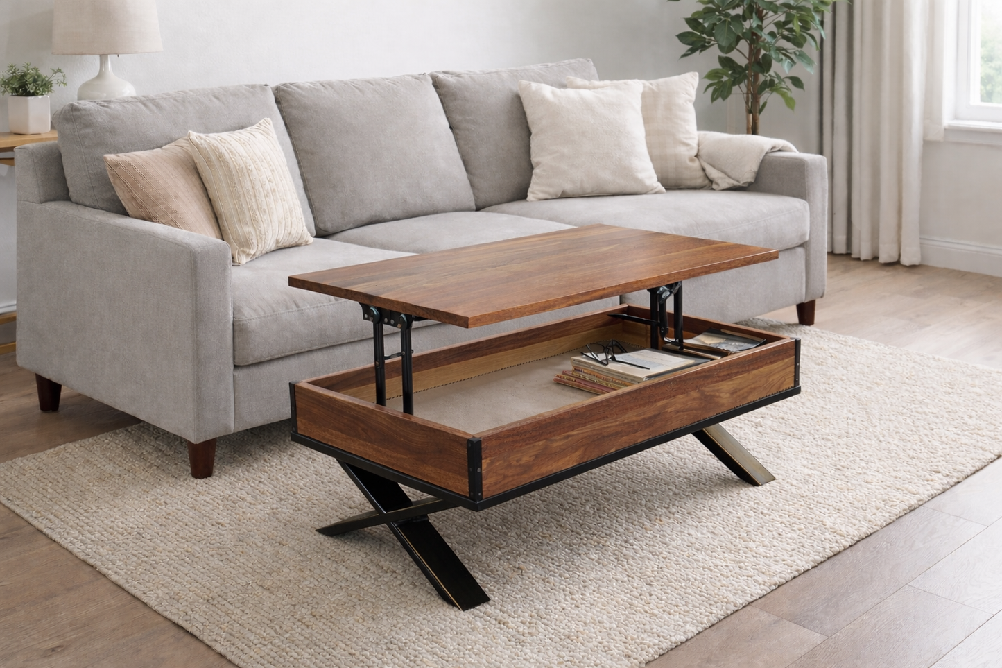 Collection X Lift up center table 80-101-B-LIFT